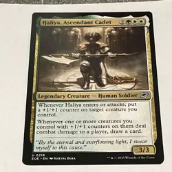 MTG Magic Jaliyah, Ascendant Cadet Legendary Creature Human Soldier U 0218 2025 - Image 1