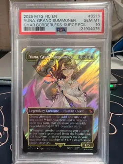 2025 MTG Final Fantasy Yuna Grand Summoner PSA10 Surge Foil English Rare - Image 1