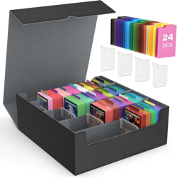 Trading Card Storage Box, 3000+ MTG Deck Box with 24 Colorful Dividers & 4 Card - Image 1