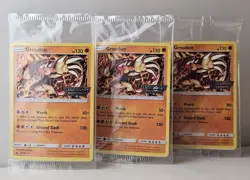 SEALED 3 Groudon Pokemon TCG x3 - Legendary Pokemon Stamp 81/168 Gamestop Promo - Image 1