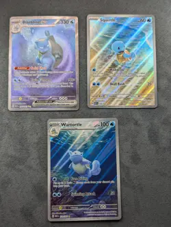 Pokemon Scarlet & Violet 151 Squirtle, Wartortle, Blastoise Lot Of 3 Cards NM - Image 1