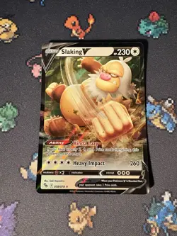 Pokemon Cards Slaking V 058/078 Ultra Rare Pokemon Go - (NM) - Image 1