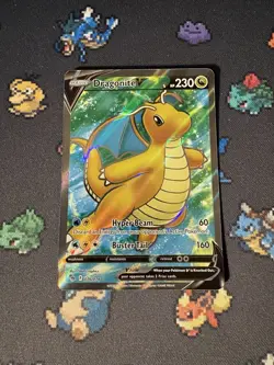 Pokemon Cards Dragonite V 076/078 Full Art Ultra Rare Pokemon Go - (NM) - Image 1