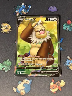 Pokemon Cards Slaking V 077/078 Full Art Ultra Rare Pokemon Go - (NM) #2 - Image 1