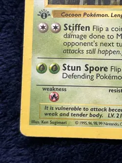 Pokemon Metapod 54/102 1st Edition Shadowless Base Vintage - Image 5