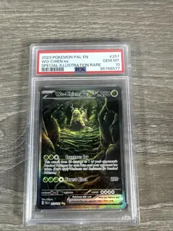 2023 POKEMON PAL EN #257 WO-CHIEN EX *SPECIAL ILLUSTRATION RARE PSA 10 GEM MINT* - Image 1