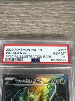 2023 POKEMON PAL EN #257 WO-CHIEN EX *SPECIAL ILLUSTRATION RARE PSA 10 GEM MINT* - Image 2
