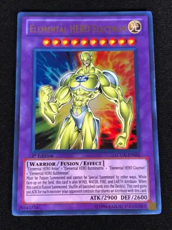 Yugioh Elemental Hero Electrum LCGX-EN052 1ST Ultra (NM) - Image 1