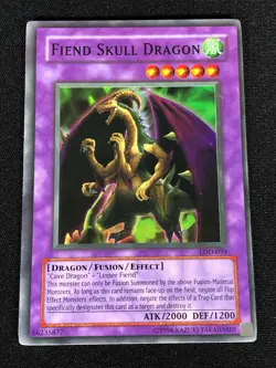 Yugioh Fiend Skull Dragon LOD-039 Super (NM) - Image 1