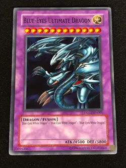 Yugioh Blue Eyes Ultimate Dragon DLG1-EN001 Super (NM) - Image 1
