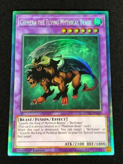 Yugioh Chimera The Flying Mythical Beast MZMI-EN040 1ST Collectors (NM) - Image 1