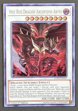 Yugioh Hot Red Dragon Archfiend Abyss DUPO-EN057 1st Ultra (NM) - Image 1