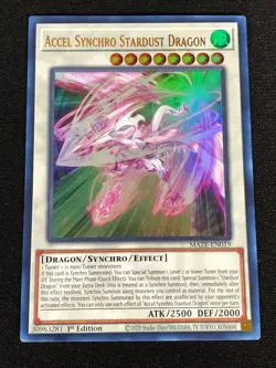 Yugioh Accel Synchro Stardust Dragon MAZE-EN019 1st Ultra (NM) - Image 1