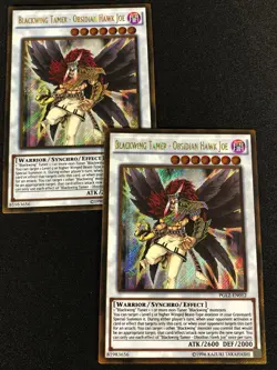 Yugioh Blackwing Tamer Obsidian Hawk Joe PGL2-EN012 1st Gold x2 (NM) - Image 1