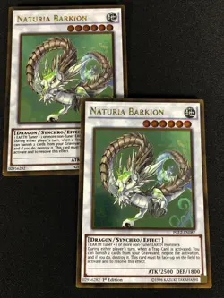 Yugioh Naturia Barkion PGL2-EN087 Gold x2 (NM) One is 1st - Image 1