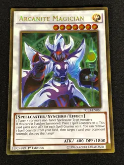 Yugioh Arcanite Magician PGL3-EN060 1st Gold (NM) - Image 1
