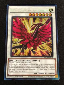 Yugioh Black Rose Moonlight Dragon RA03-EN038 1st Collectors (NM) - Image 1