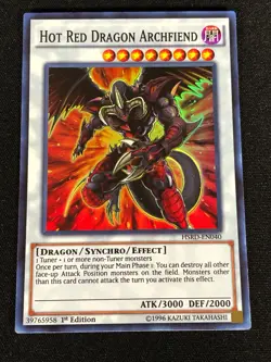 Yugioh Hot Red Dragon Archfiend HSRD-EN040 1st Super (NM) - Image 1