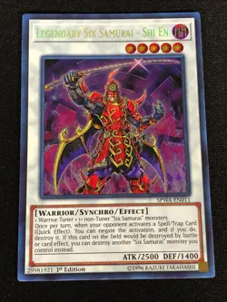 Yugioh Legendary Six Samurai Shi En SPWA-EN011 1st Secret (NM) - Image 1