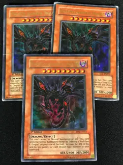 Yugioh Red-Eyes Darkness Dragon SDJ-EN001 1st Ultra x3 (HP) - Image 1
