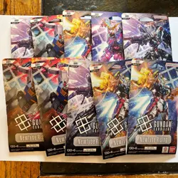 Newtype Rising Gundam Card Game Blister Pack Boosters GD01 Sleeved 10 in total - Image 1