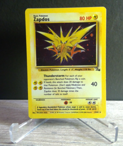Pokemon Zapdos 15/62 Fossil Set Holo Rare WOTC Vintage 2000 TCG Card - Image 2