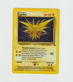 Pokemon Zapdos 15/62 Fossil Set Holo Rare WOTC Vintage 2000 TCG Card - Image 5