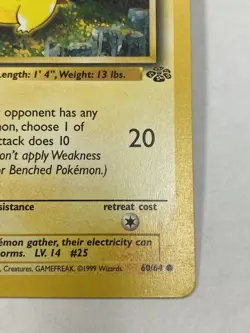 PIKACHU 60/64 1st First Edition Jungle Common Pokemon Card 1999 Wizards Great - Image 4