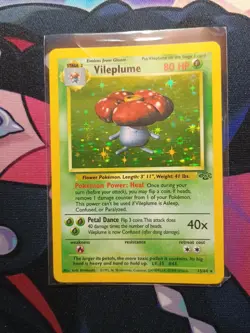 1999 Pokemon TCG Jungle Vileplume Holo Rare Card #15/64 LP Condition - Image 2