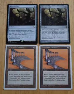 MTG 4x Rare Artifact MIRRORWORKS & ARENA OF THE ANCIENTS - Image 1