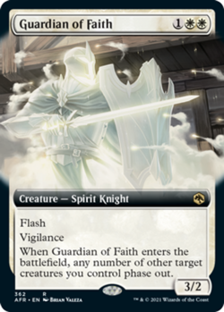 Guardian of Faith - Extended Art Magic mtg Light Play, English AFR x1 - Image 1