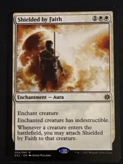 1x Shielded By Faith (004) Explorers of Ixalan LP MTG Magic the Gathering x1 MKE - Image 1