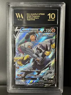 GRADED WAG Gem Mint 10 Rapid Strike Urshifu V TG20/TG30 Brilliant Stars Pokemon - Image 1
