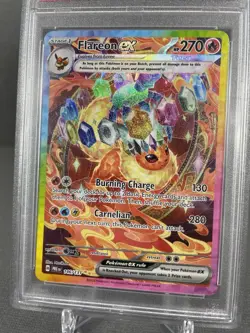 FLAREON EX #146 2025 POKEMON PRE EN-PRISMATIC EVOLUTIONS - PSA 10 - Image 3