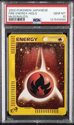 2002 POKEMON JPN MCDONALD'S FIRE ENERGY-HOLO PSA 10 - Image 1