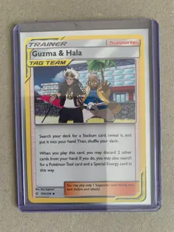 Pokemon 2019 GUZMA & HALA TAG TEAM 193/236 Trainer Supporter sm-Cosmic Eclipse - Image 3