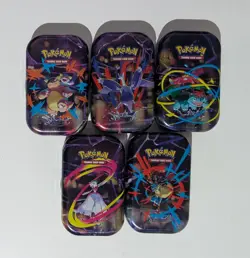 Mega Evolutions EMPTY Mini Tin Display With 10 Tins & Stickers Pokemon TCG - Image 3