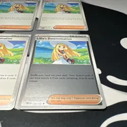 4x Lillie's Determination Pokemon TCG: Mega Evolution 119/132 Playset w/Holo - Image 2
