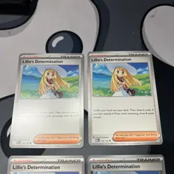 4x Lillie's Determination Pokemon TCG: Mega Evolution 119/132 Playset w/Holo - Image 3