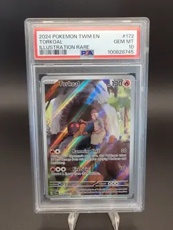 Pokemon-Torkoal (Illustration Rare)-Twilight Masquerade-172/167-PSA 10 Gem Mint - Image 1
