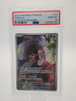 Pokemon-Torkoal (Illustration Rare)-Twilight Masquerade-172/167-PSA 10 Gem Mint - Image 5