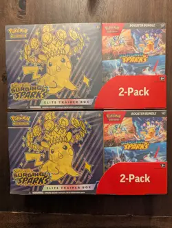 Pokemon Surging Sparks Elite Trainer Box/Booster Bundle Costco 2-Pack (Lot of 2) - Image 1