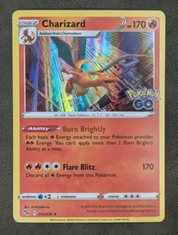 Charizard 010/078 Pokemon TCG Holo Rare Pokemon GO Near Mint - Image 1