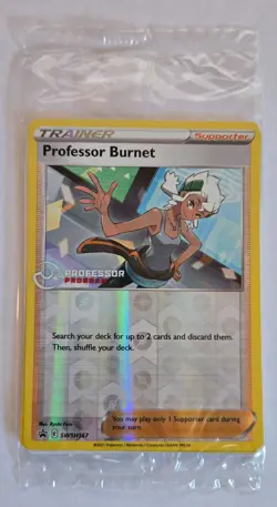 Pokemon Sealed Reverse Holo Professor Program Professor Burnet SWSH167 Promo 2pk - Image 1