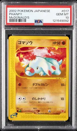 2002 POKEMON JPN MCDONALD'S #017 PHANPY PSA 10 - Image 1
