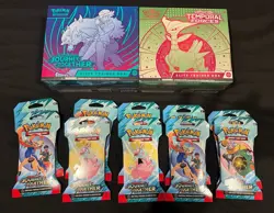 Pokemon Sealed Lot: Journey Together and Iron Leaves ETB & 10 Sleeved Boosters - Image 1