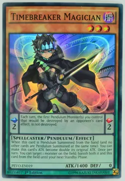 Yugioh Timebreaker Magician PEVO-EN019 Super Rare 1st Edition - Image 1