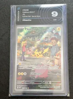 CARTA POKEMON PIKACHU 173/165 MEW 151 AIGRADING 9 CARD ITA - Image 3