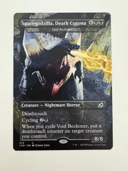Spacegodzilla Death Corona Borderless MTG Magic the Gathering Card NM Mint IKO - Image 1