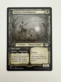 Smitten Swordmaster Showcase MTG Magic the Gathering Card NM Near Mint ELD - Image 1